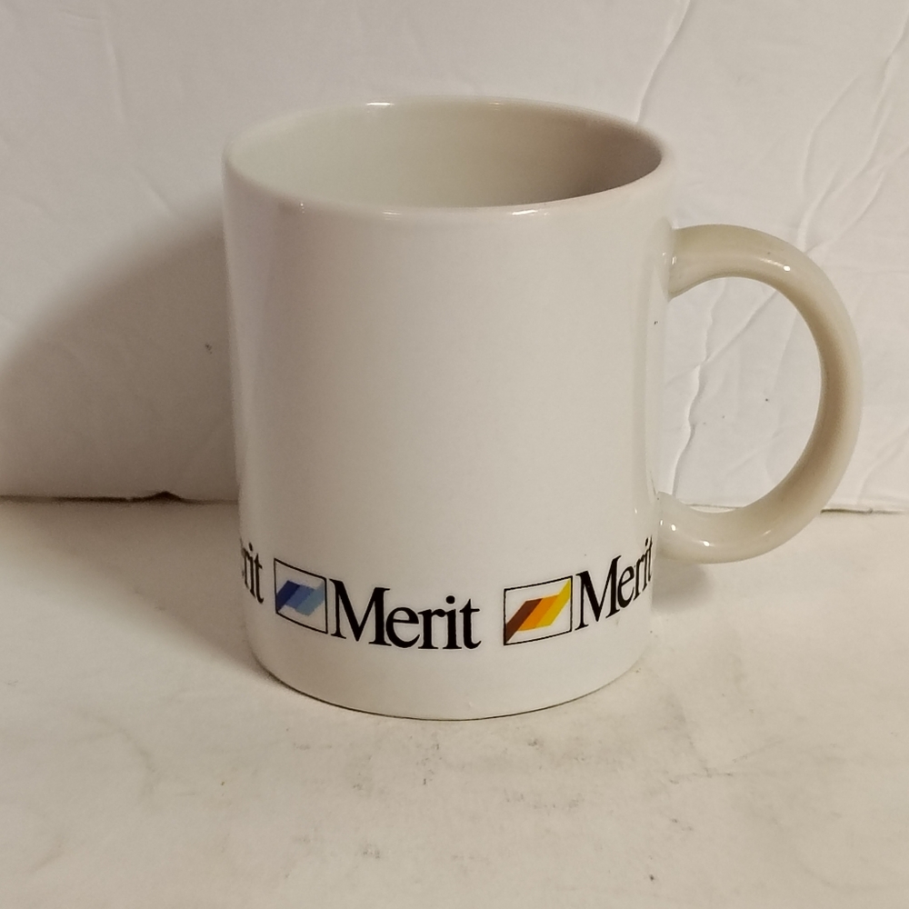Merit Cigarette Promotional Coffee Mug Vintage Ceramic 8oz